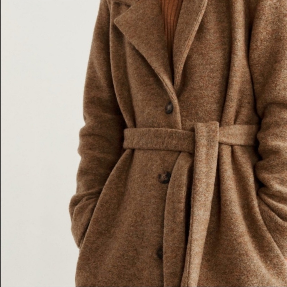 Mango Camel Wool Blend Coat XS